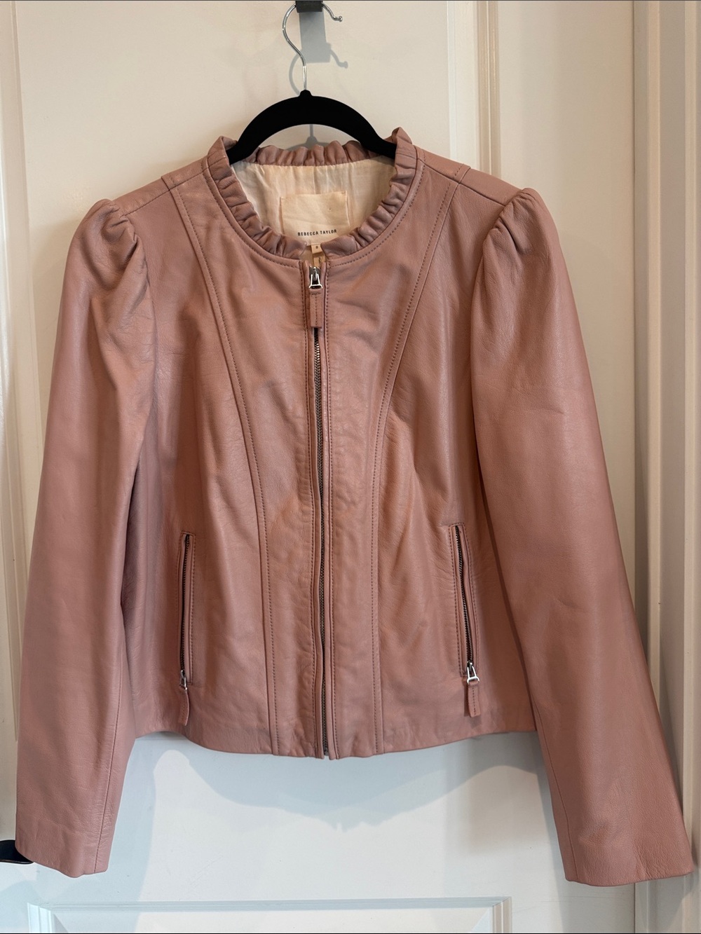 Rebecca Taylor Dusty Rose Leather Jacket NW/OT